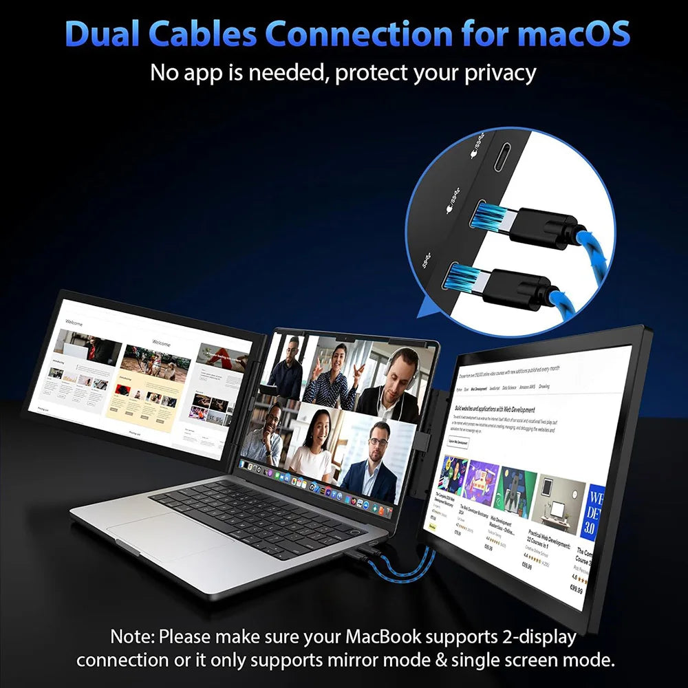 Monitor Dual Portátil 14” – Pantalla Secundaria