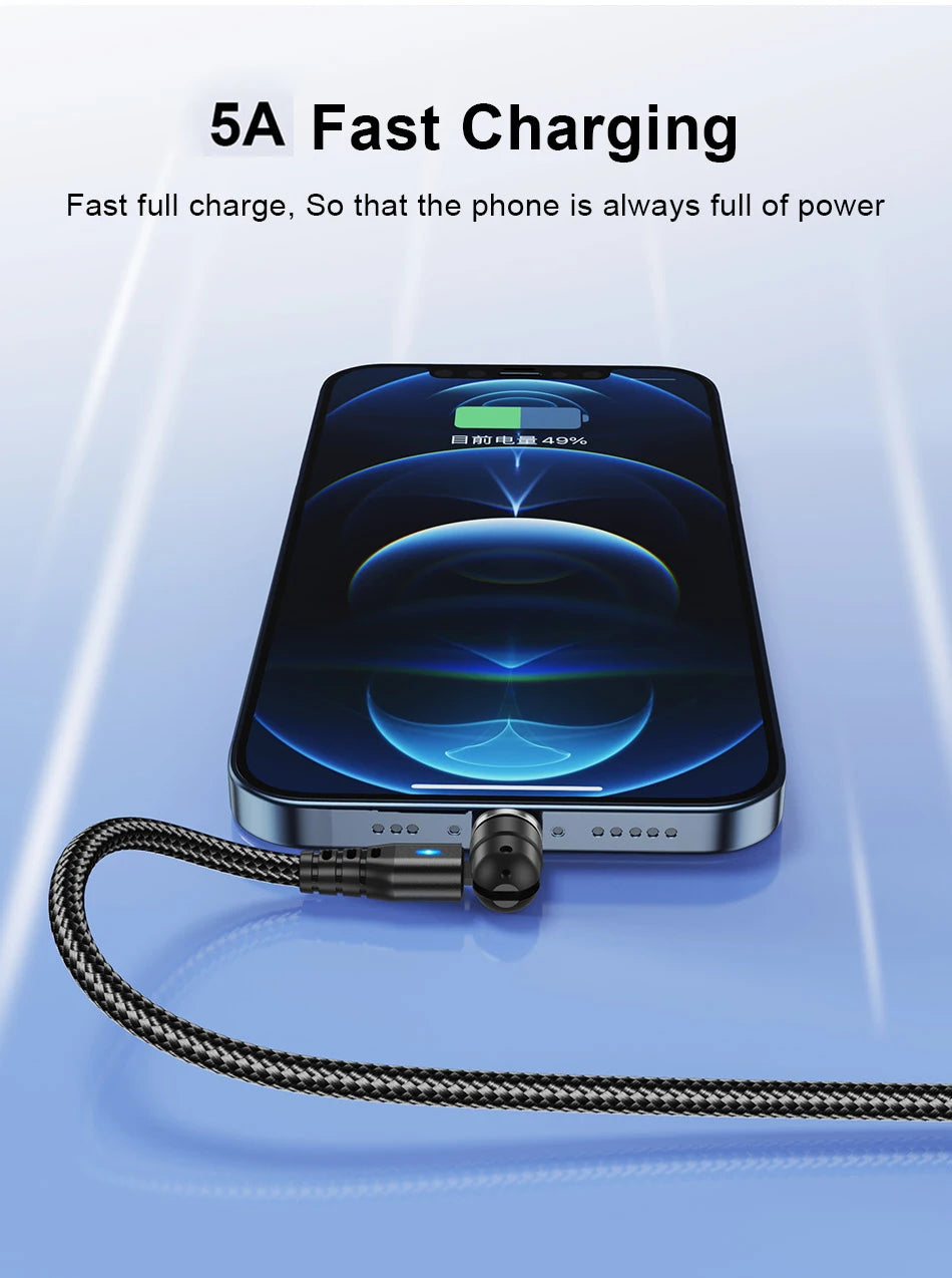 Cable magnético giratorio 5A 480 Mbps Datos