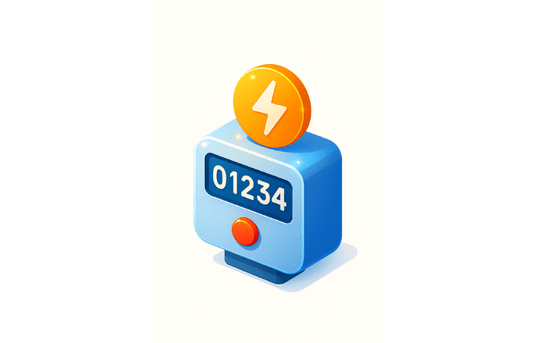 Icono contador energia isométrico