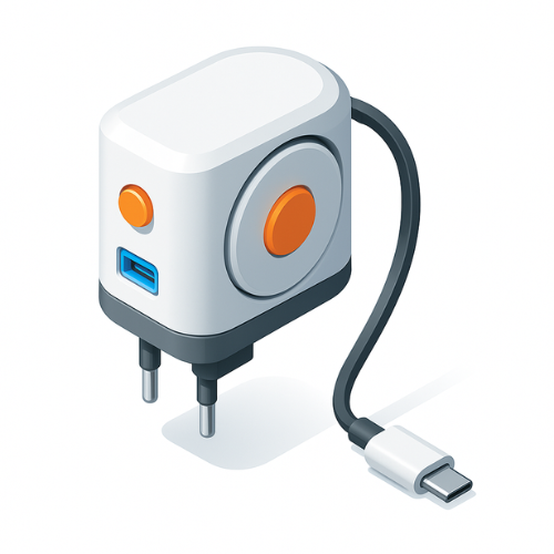 icono categoria cables y cargadores neon