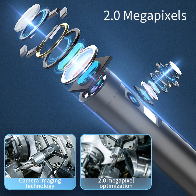 Cámara endoscópica WiFi HD con cable flexible