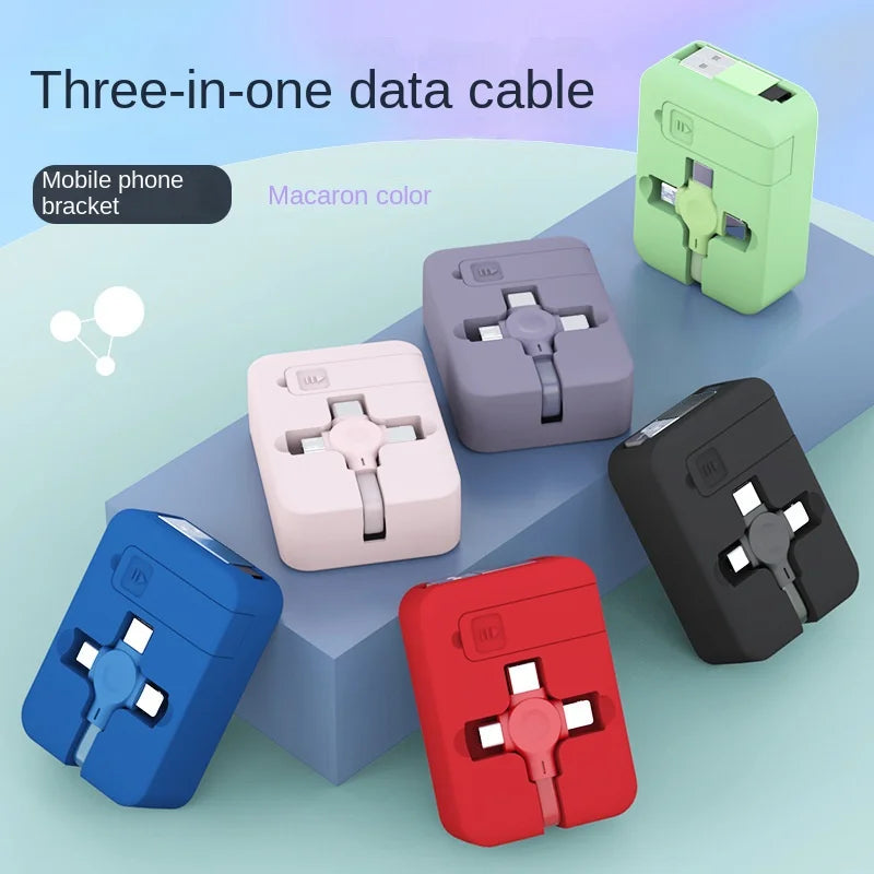 Cable 3-en-1 retráctil: USB-C