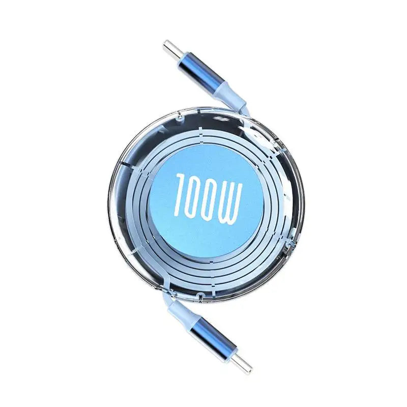 Cable retráctil USB-C 100W color aul claro shoppium
