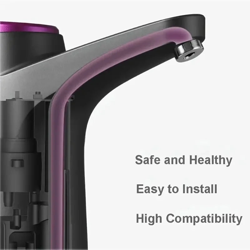 Dispensador eléctrico portátil USB para garrafas de agua, seguro y fácil instalación