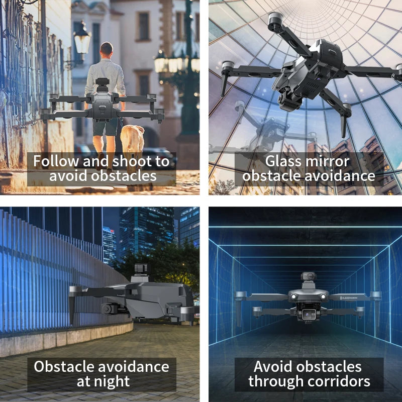 Drone L600 PRO MAX 4K GPS profesional en vuelo