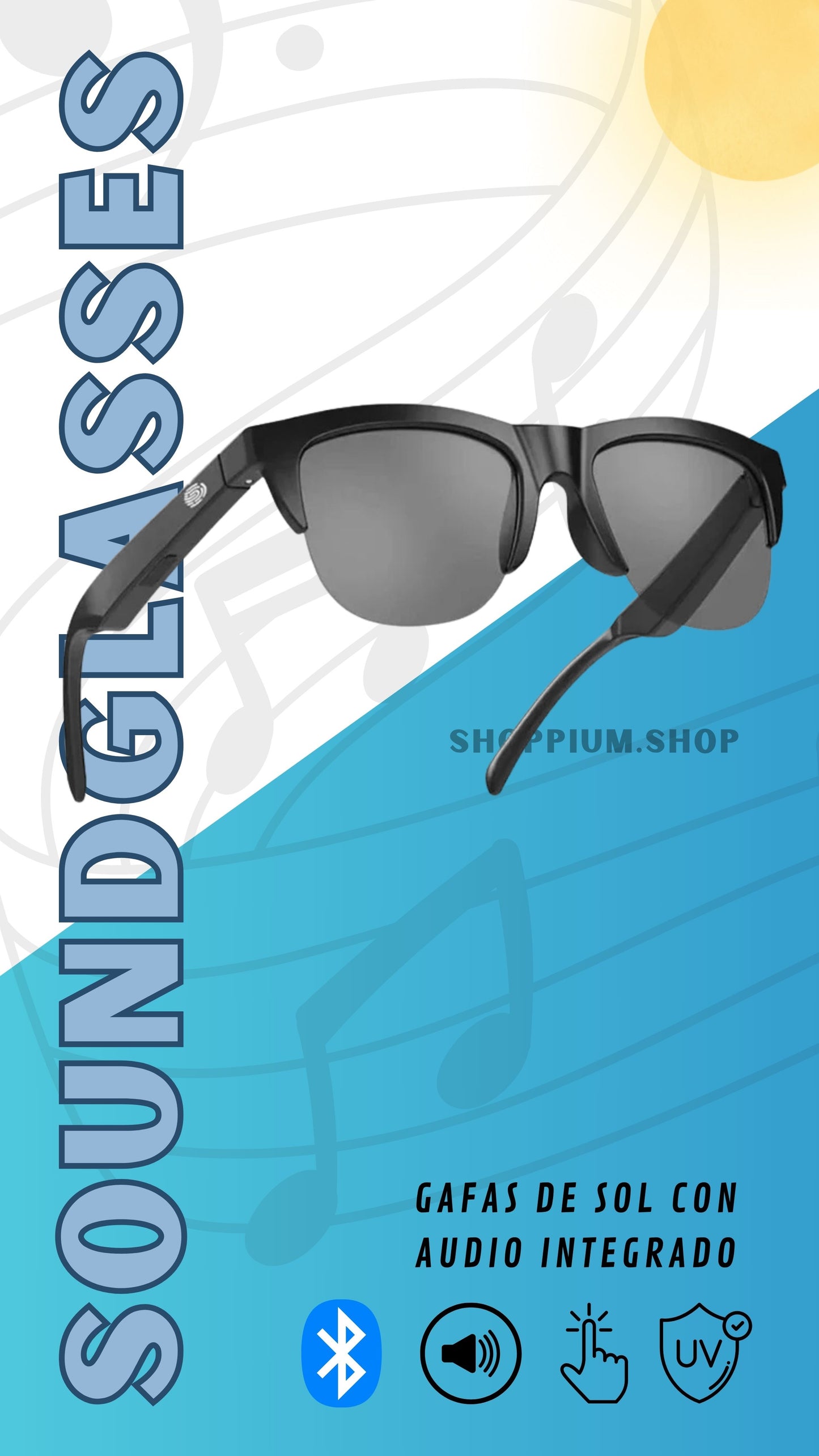Gafas de sol inteligentes con audio Bluetooth soundGlasses