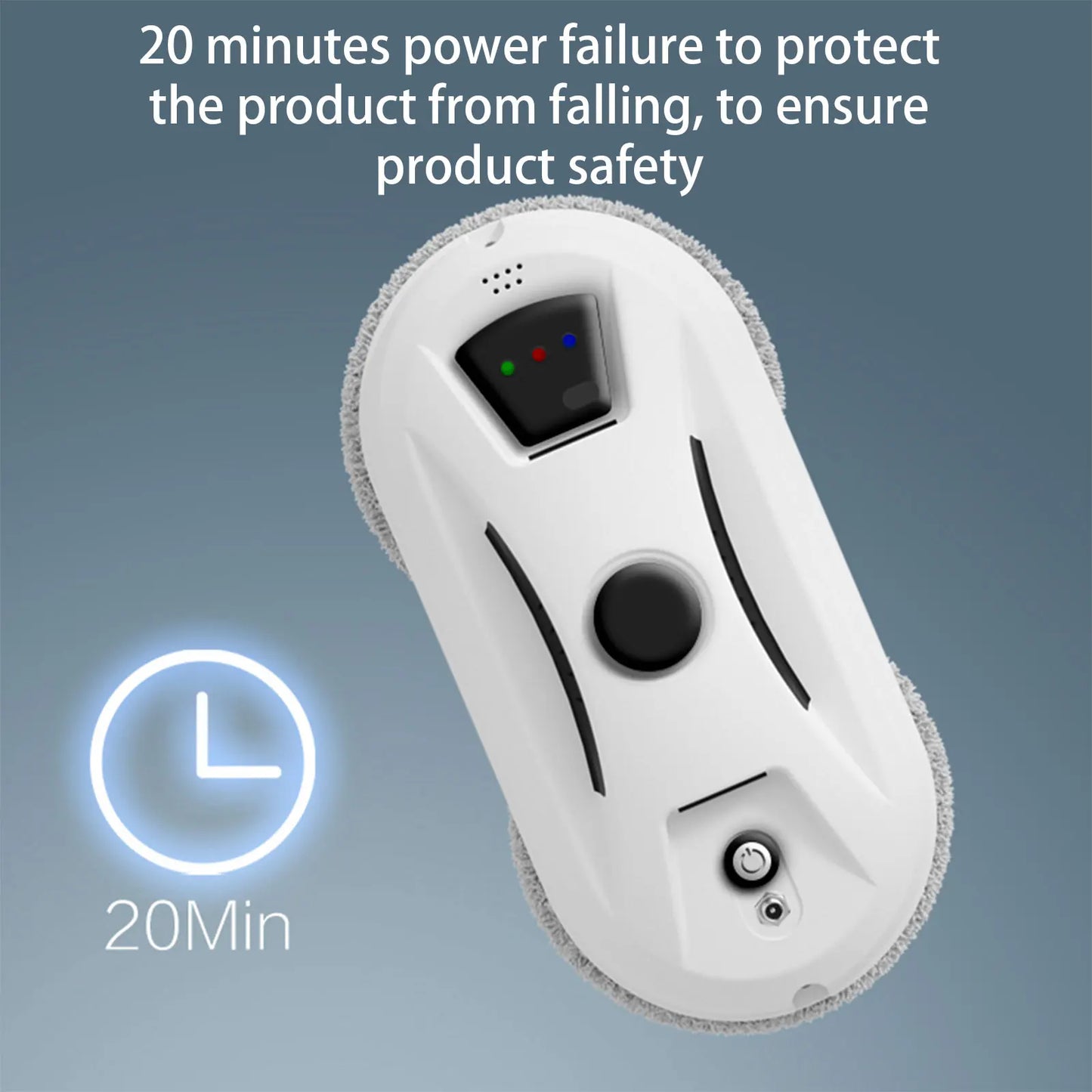 Robot limpiacristales GlassBot con succión automática funcion 20 minutos de respaldo