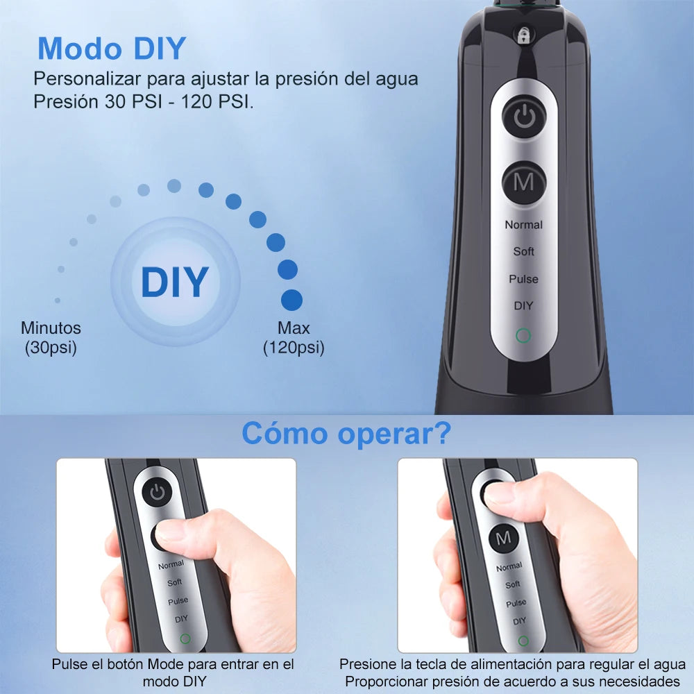 Irrigador dental portátil INSMART con depósito de 300ml