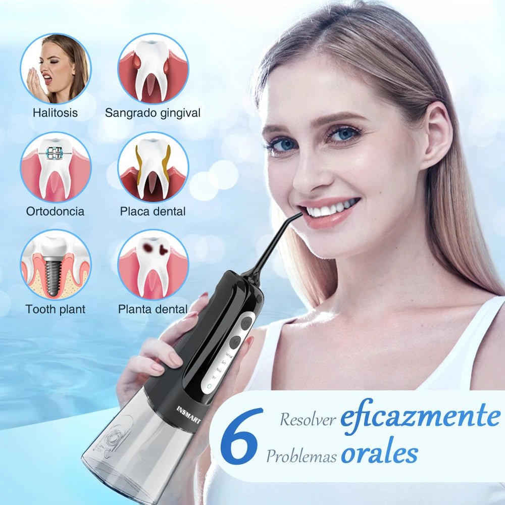 Irrigador dental portátil INSMART con depósito de 300ml