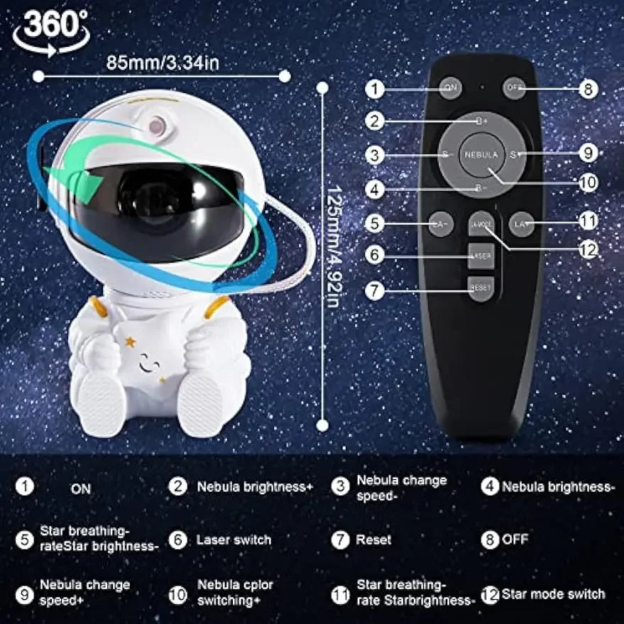 Proyector astronauta galaxias LED Shoppium nebulosa