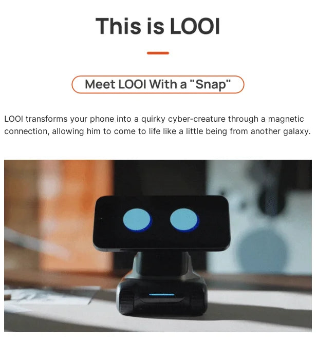 LOOI Robot Soporte de Teléfono Inteligente con ChatGPT