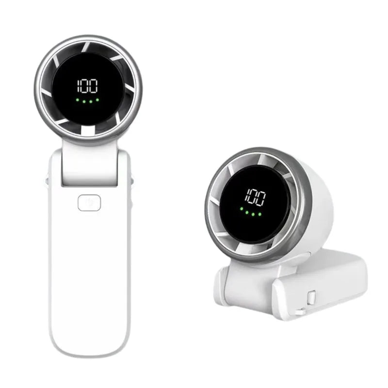 Ventilador portátil plegable - 5 velocidades y pantalla digital