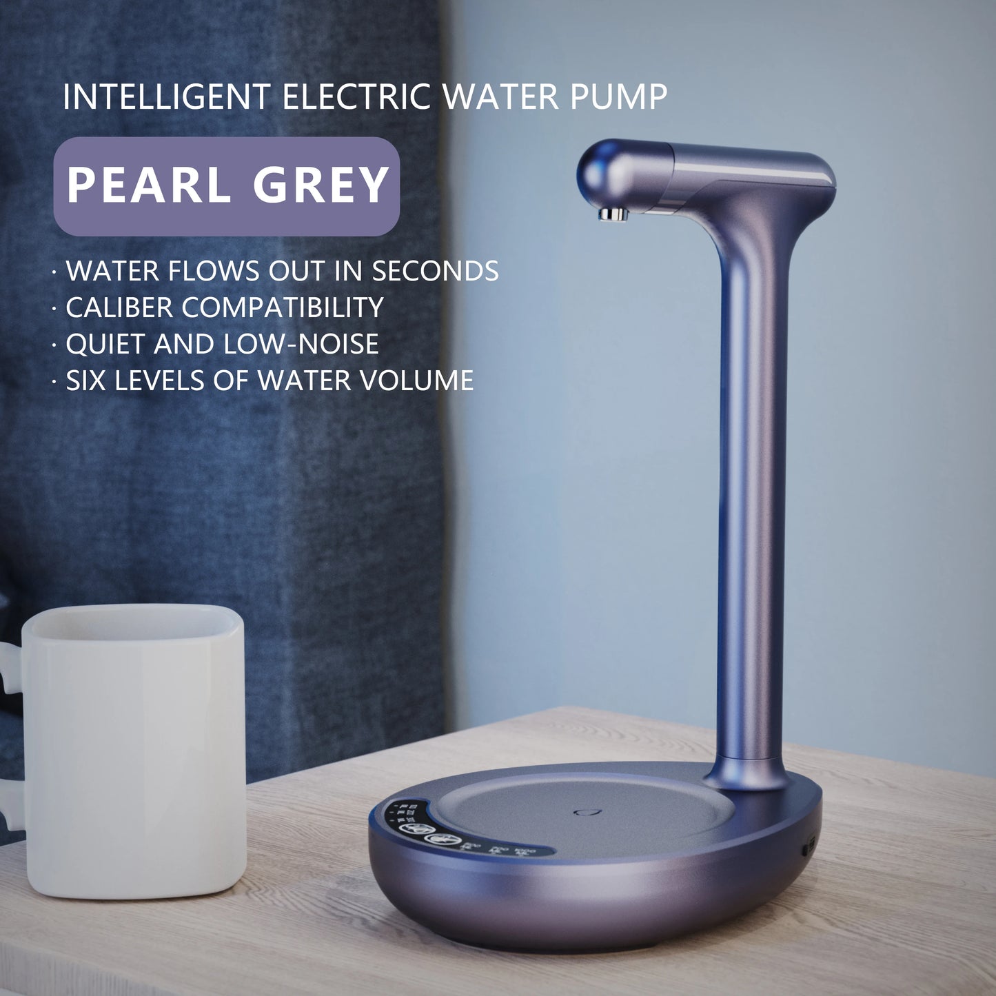 dispensador-agua-silencioso-eléctrico púrpura