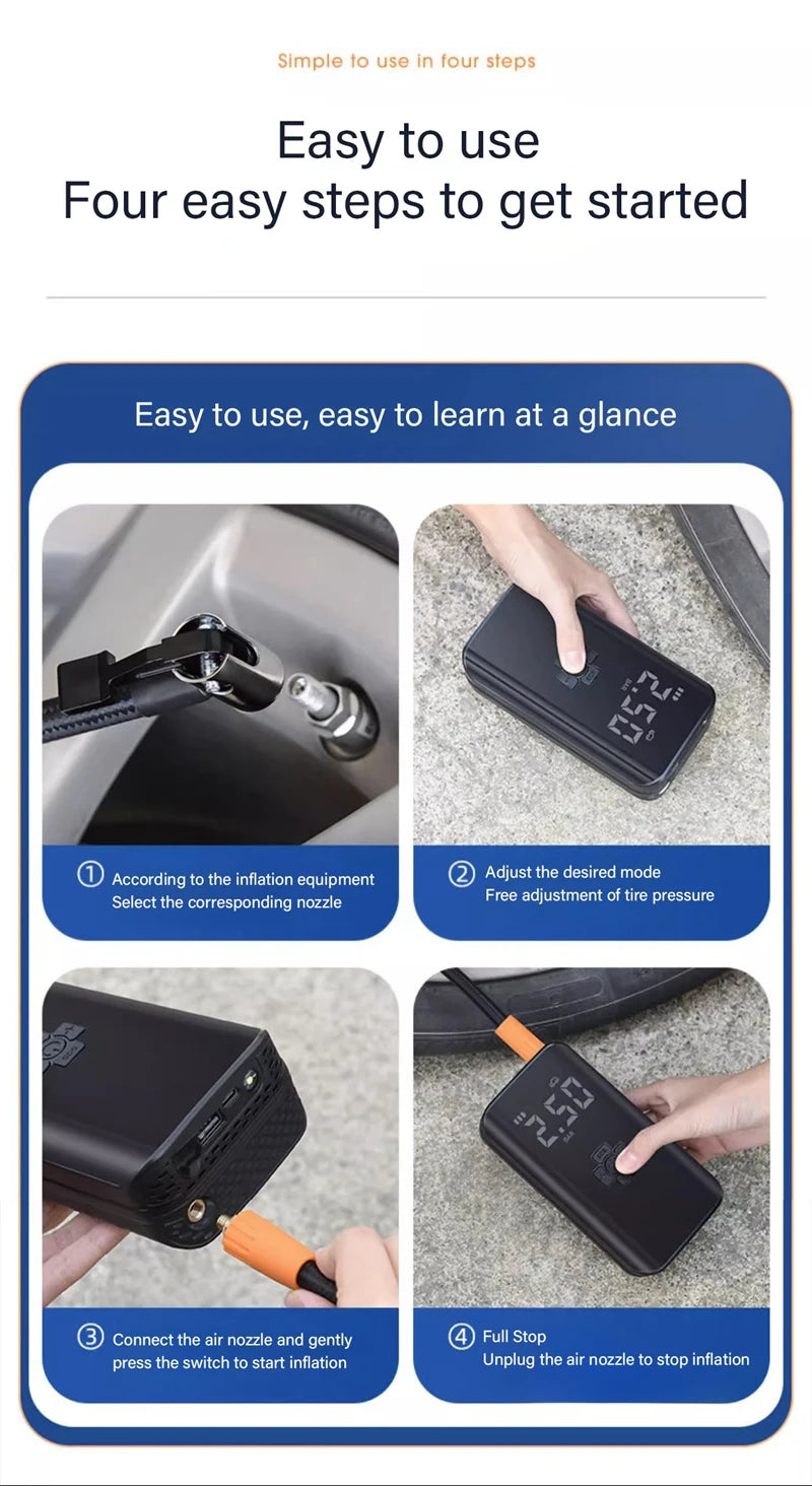 Compresor de Aire Inalámbrico –  portátil