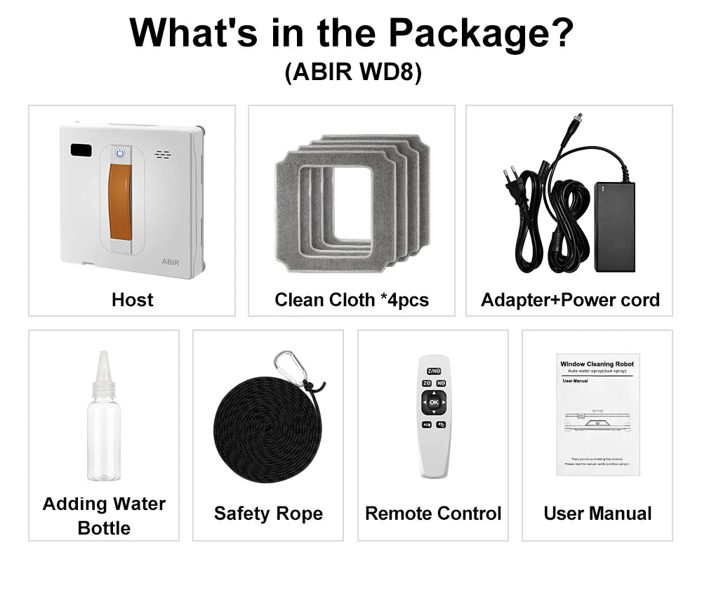 Robot limpiacristales inteligente - Pulverizador de agua