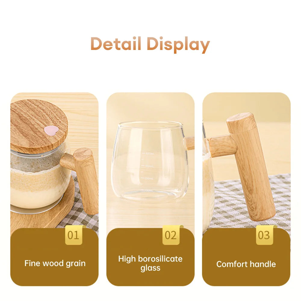 Taza Mezcladora Eléctrica de Vidrio 400ml - Automática