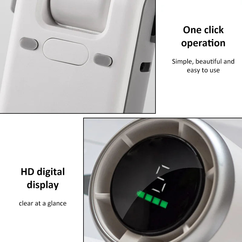 Ventilador portátil plegable - 5 velocidades y pantalla digital