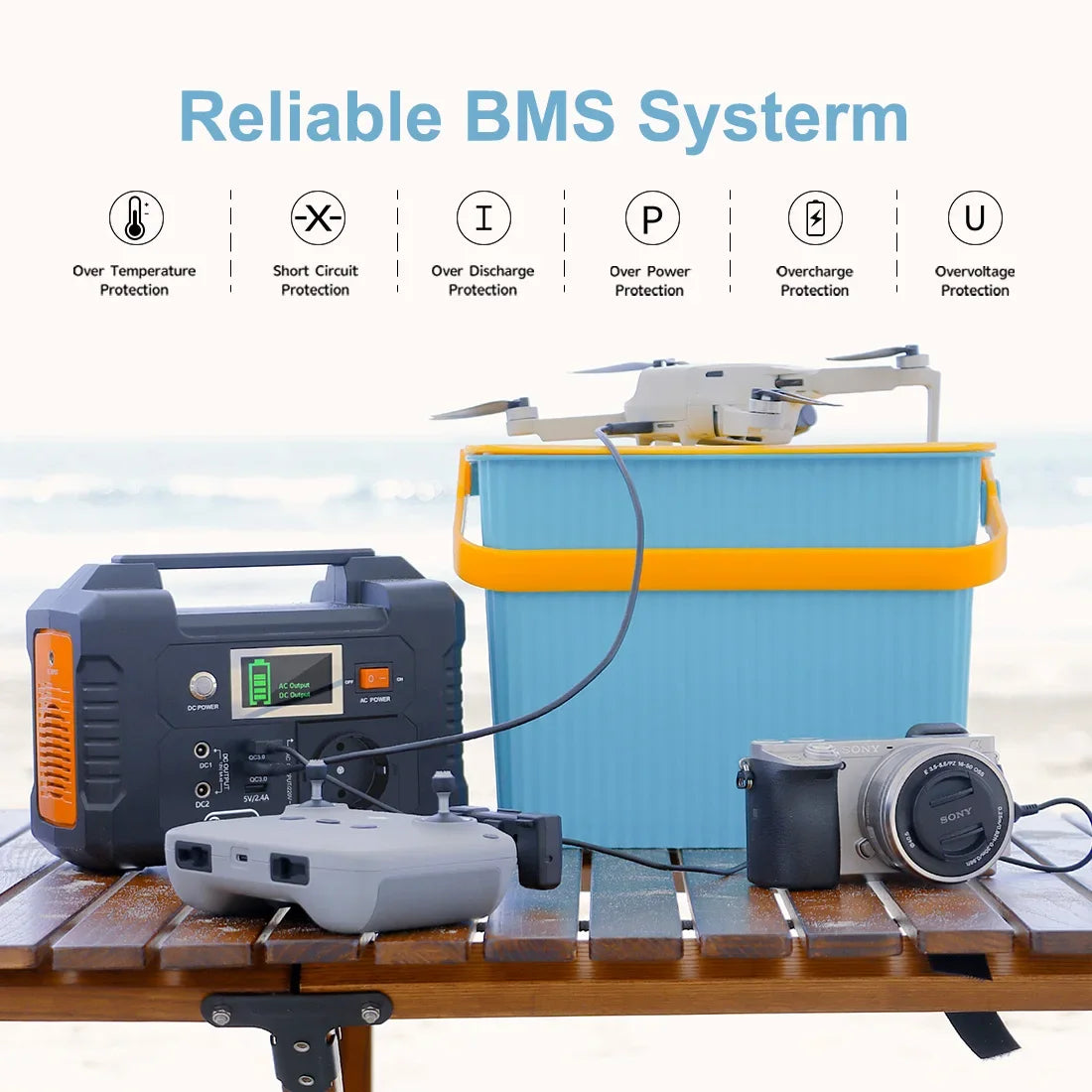 Estación de Energía Portátil 200W - Panel Solar Plegable 60W