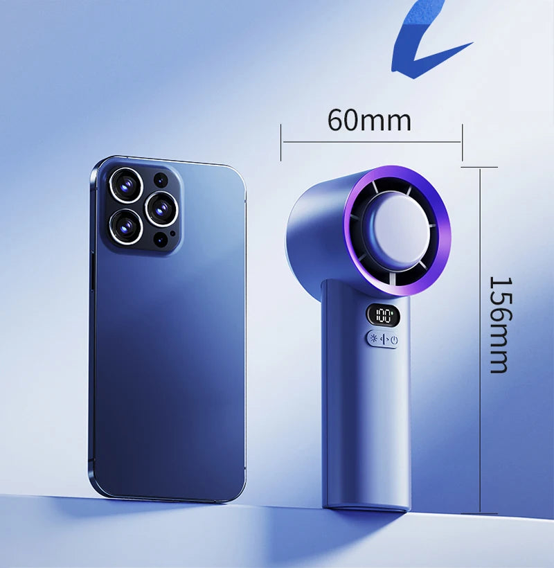 Mini ventilador portátil turbo - 100 velocidades