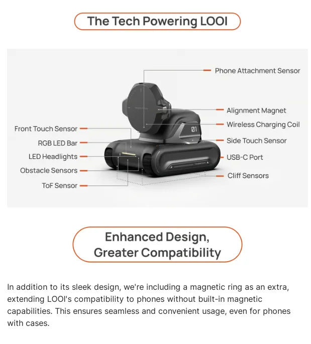 LOOI Robot Soporte de Teléfono Inteligente con ChatGPT