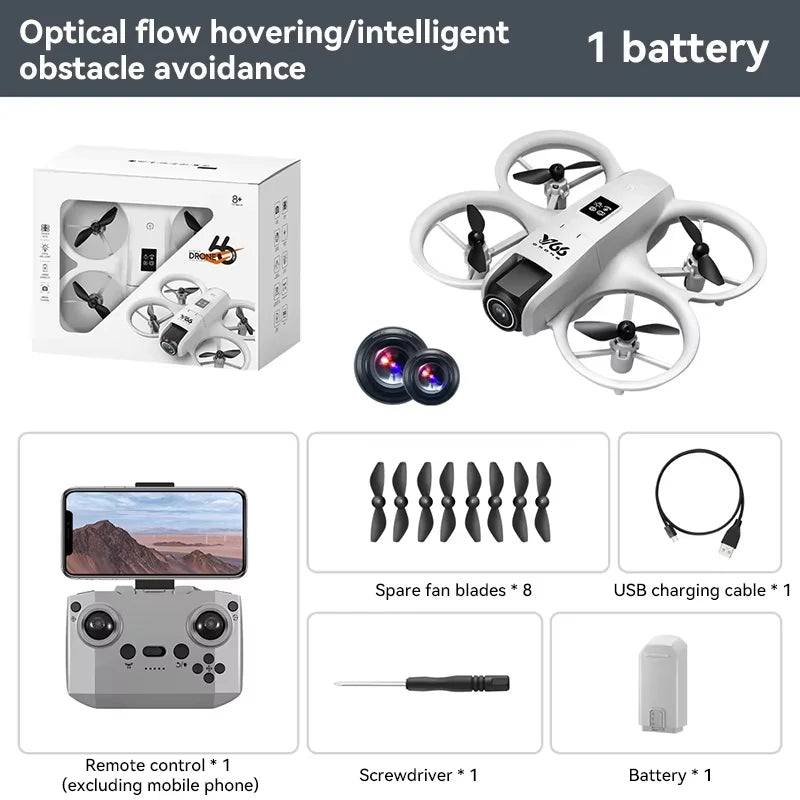 Mini Drone V66  Cámara HD 8K - detección de obstáculos