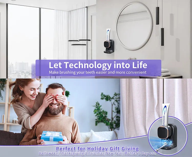 Dispensador Automático de Pasta de Dientes - Recargable