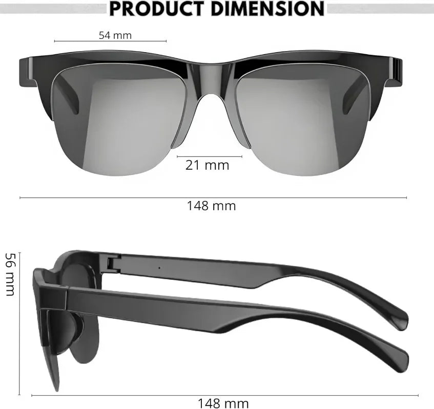 Gafas de Sol Inteligentes Bluetooth - Audio y Micrófono