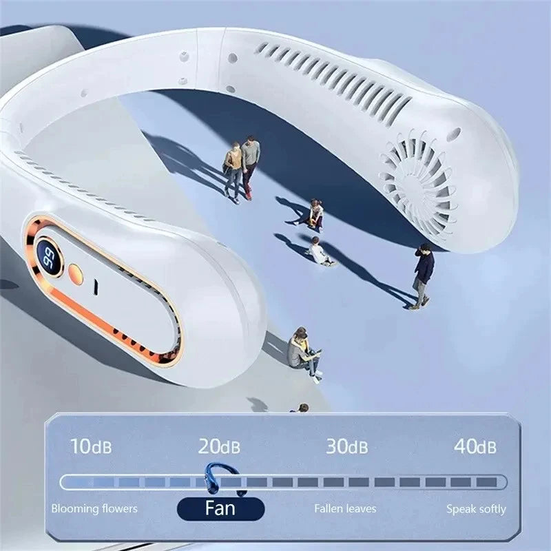 Ventilador de cuello portátil -  pantalla digital