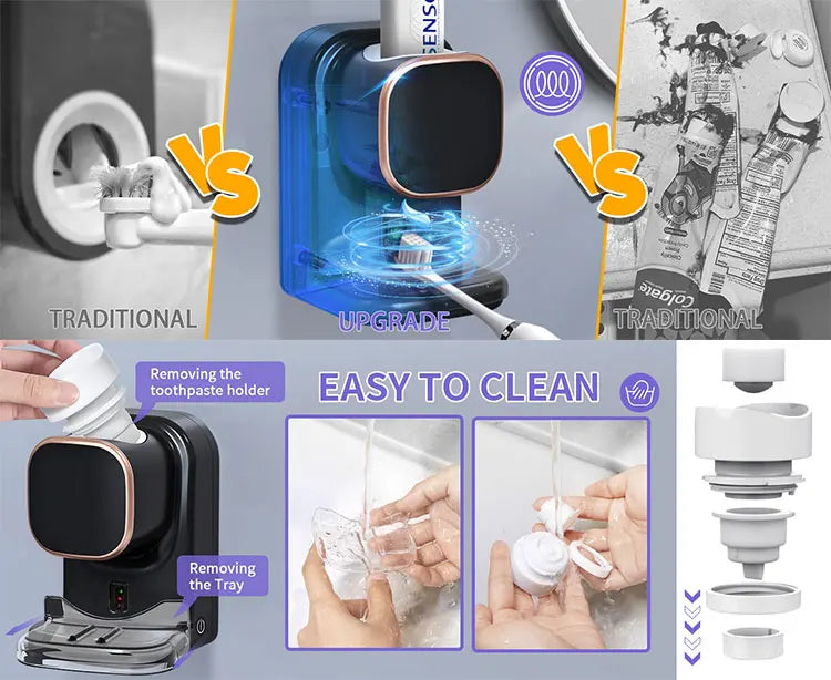 Dispensador Automático de Pasta de Dientes - Recargable