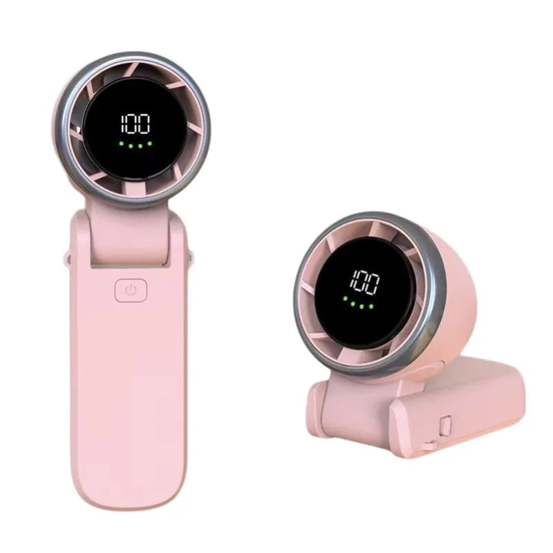 Ventilador portátil plegable - 5 velocidades y pantalla digital