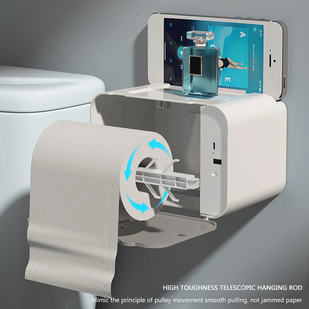 Soporte de Papel Higiénico Inteligente - Automático e Impermeable