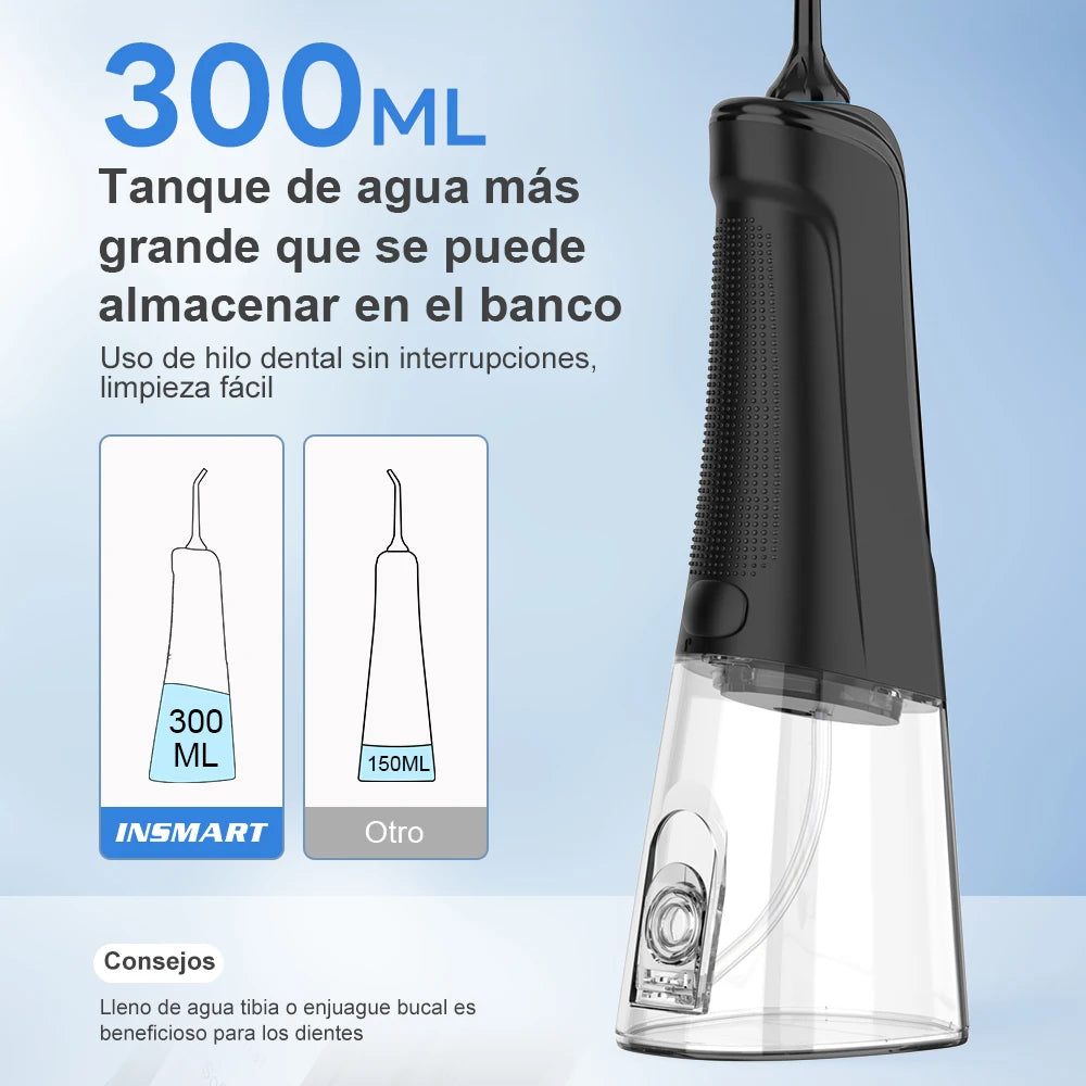 Irrigador Dental 300ml - 4 Modos, IPX7