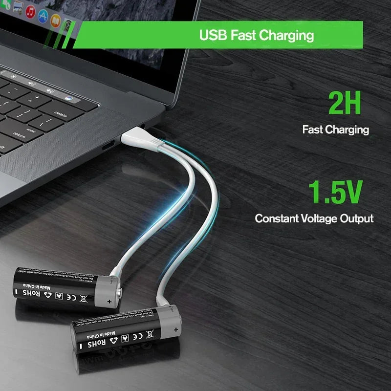 detalle puerto usb c en batería aa
