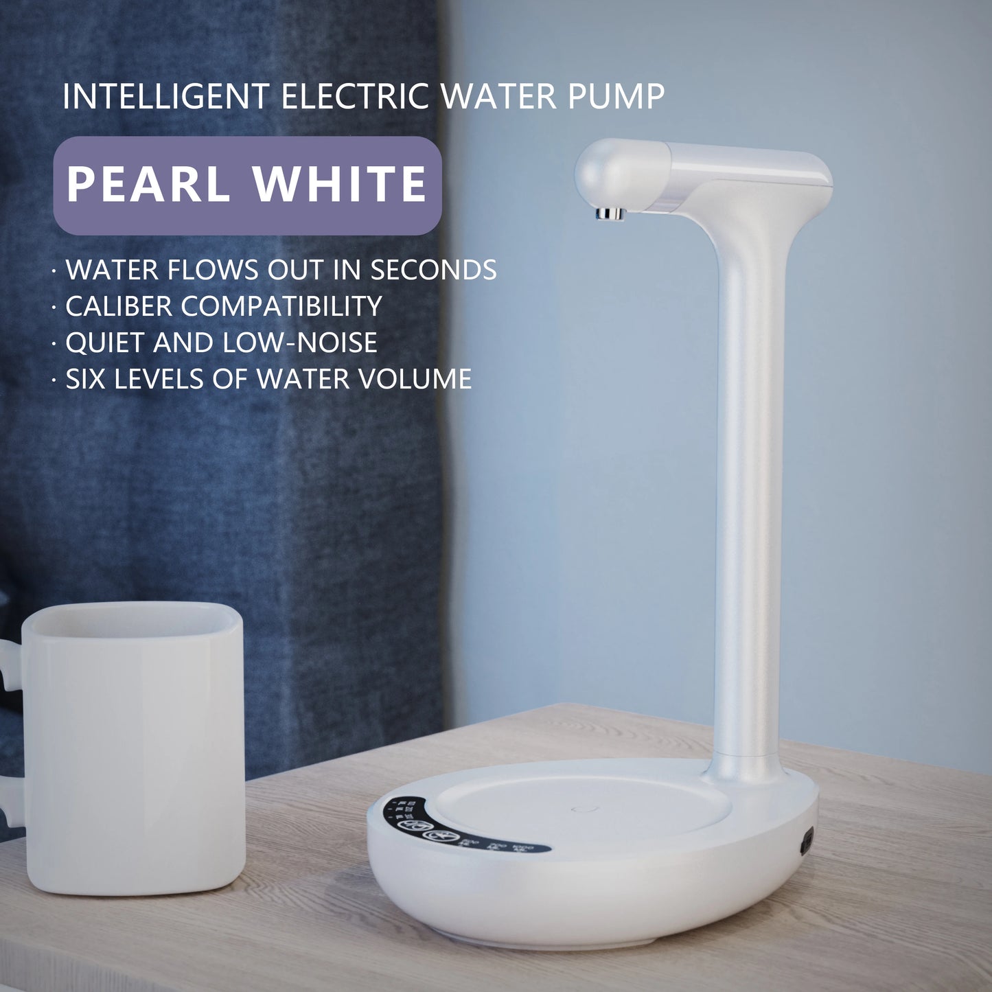 bomba de agua eléctrica blanco perla