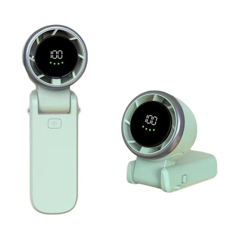 Ventilador portátil plegable - 5 velocidades y pantalla digital