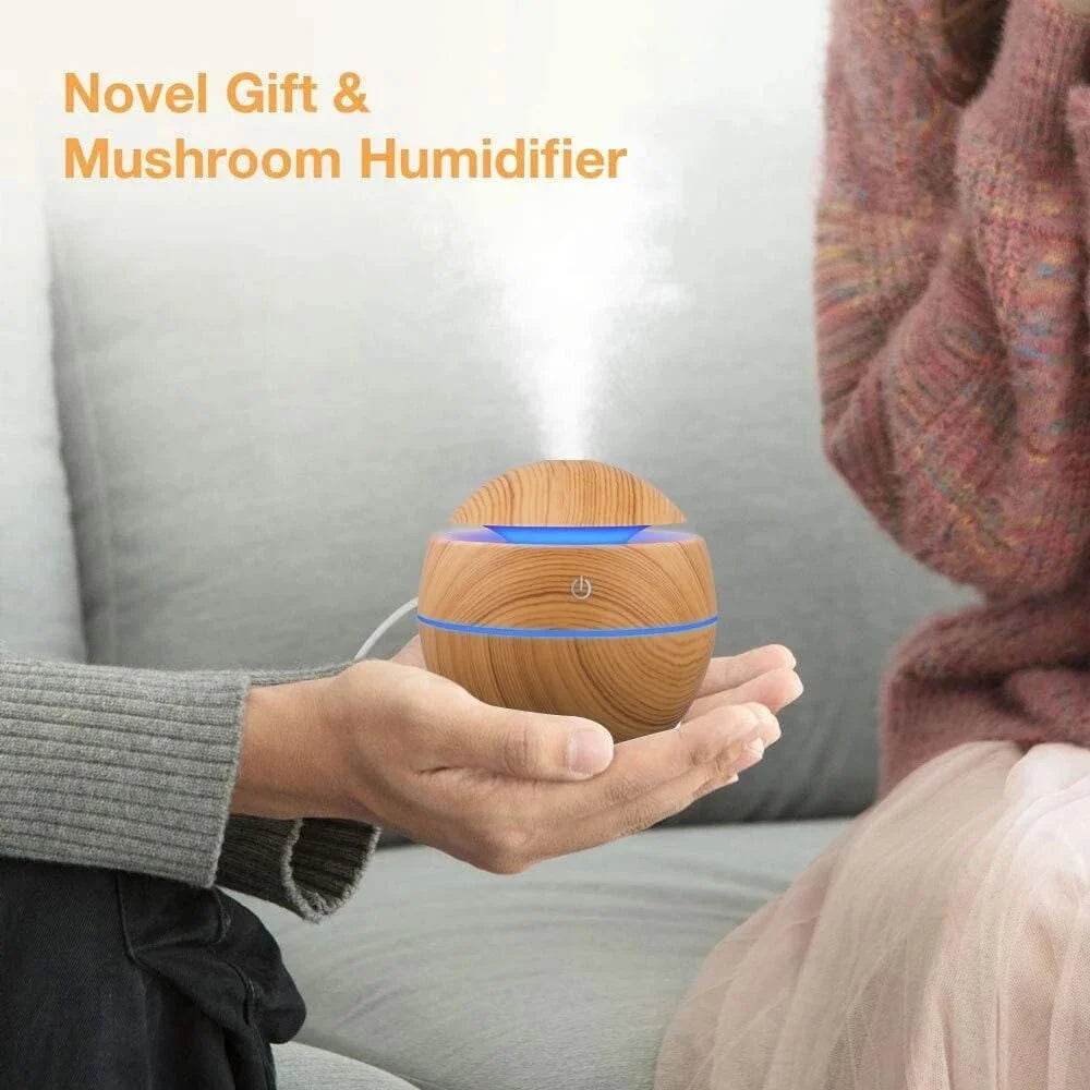 humidificador ultrasónico efecto madera silencioso