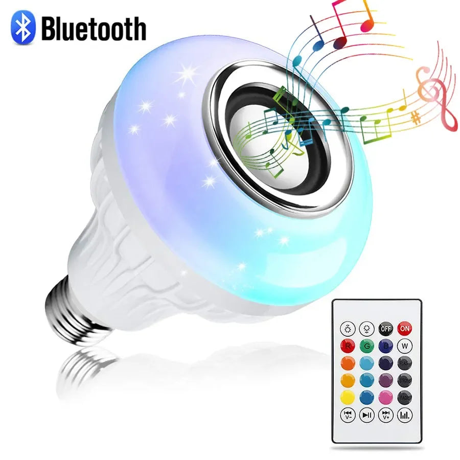Bombilla LED  12W con Altavoz Bluetooth - Control Remoto