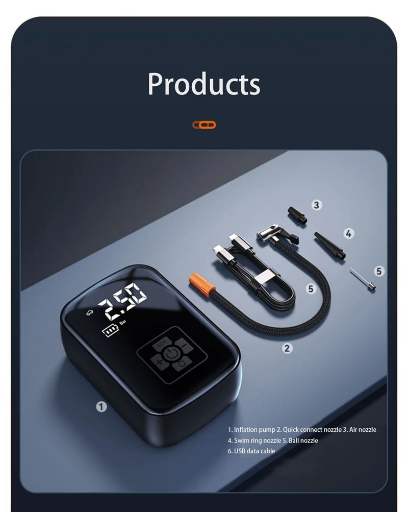 Compresor de Aire Inalámbrico –  portátil