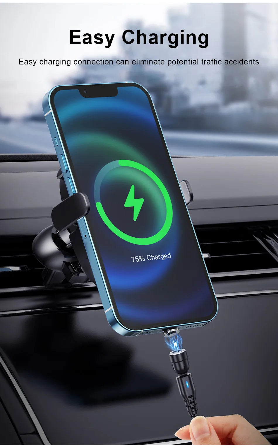 Cable magnético giratorio 5A 480 Mbps Datos