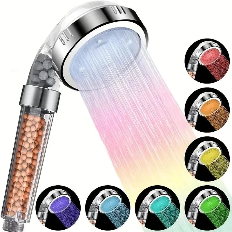 cabezal de ducha led 7 colores