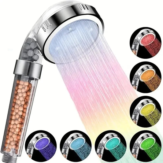 cabezal de ducha led 7 colores