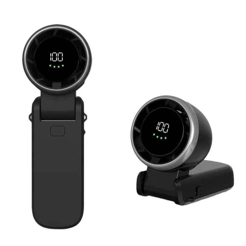 Ventilador portátil plegable - 5 velocidades y pantalla digital