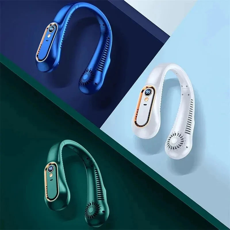 Ventilador de cuello portátil -  pantalla digital