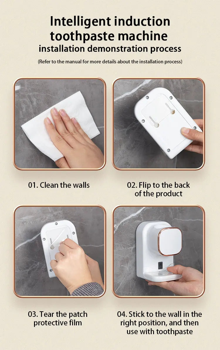 Dispensador Automático de Pasta de Dientes - Recargable