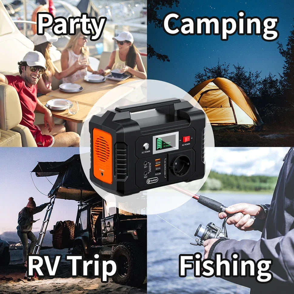 Estación de Energía Portátil 200W - Panel Solar Plegable 60W