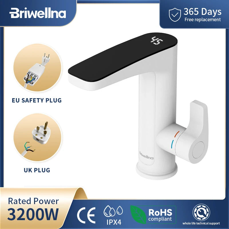 grifo eléctrico calentador instantáneo 3200w con pantalla