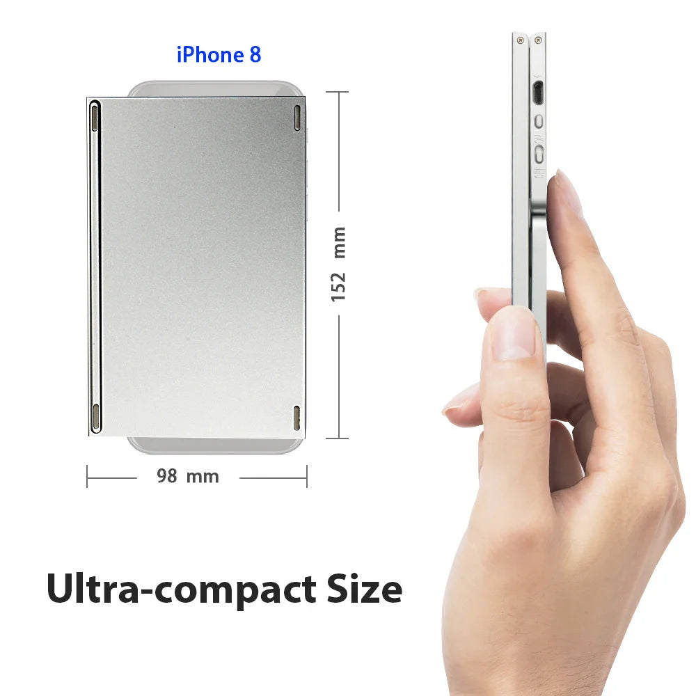 Teclado plegable inalámbrico Bluetooth portátil ultracompacto