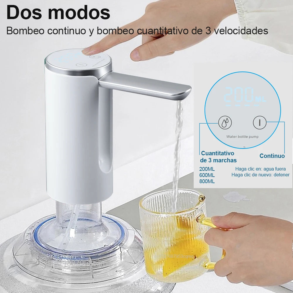 Dispensador eléctrico de agua dos modos, bombeo y cuantitativo