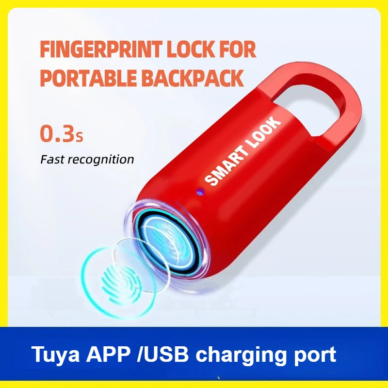 candado inteligente huella digital
 biométrico portátil