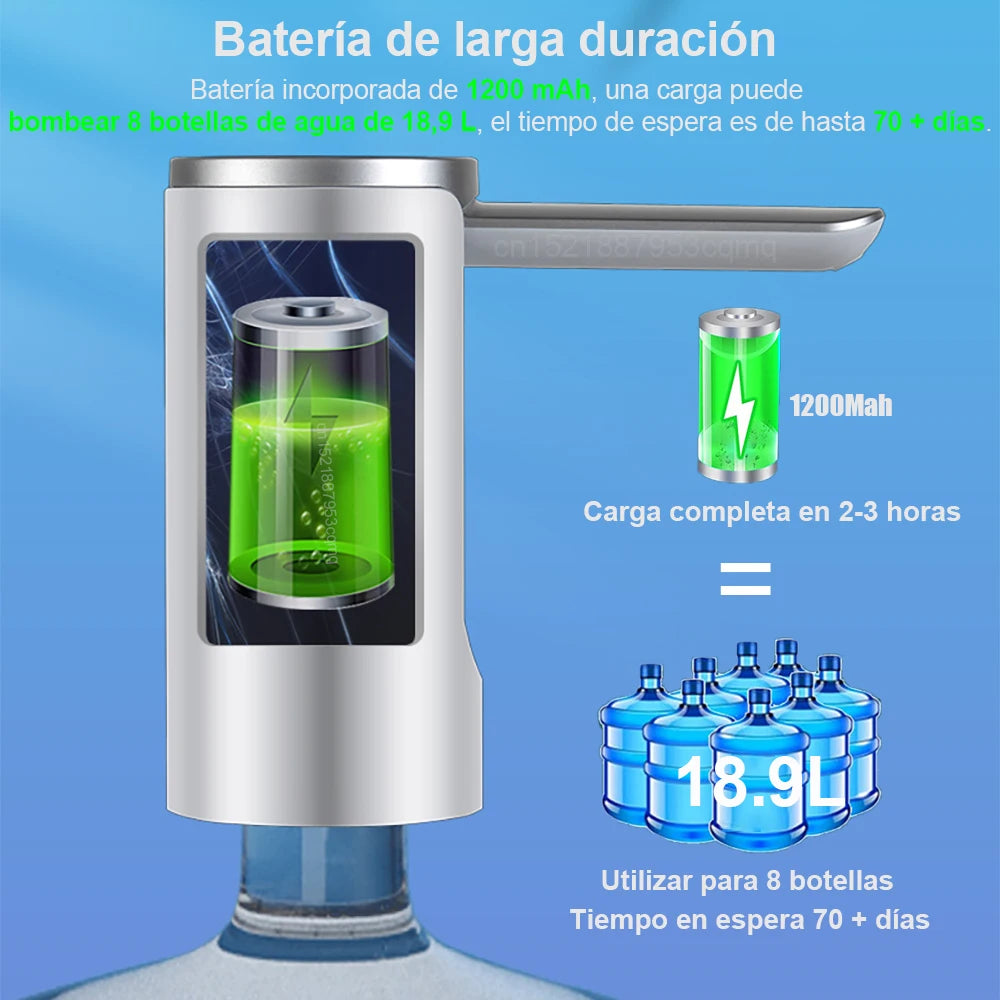 grifo automático de agua USB portátil bateria larga duración shoppium